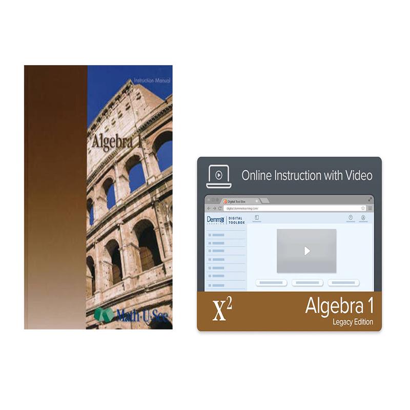 Math-U-See Algebra 1 Instruction Manual + Online Instruction with Video