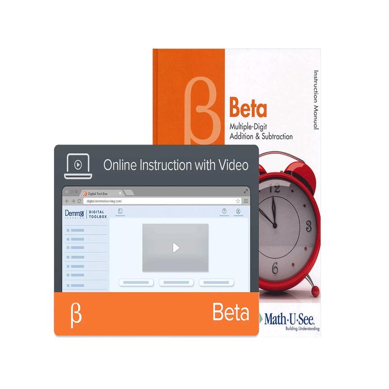 Math-U-See Beta Instruction Manual + Online Instruction with Video