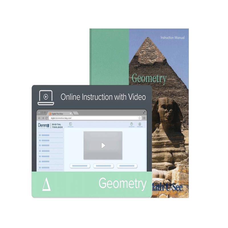 Math-U-See Geometry Instruction Manual + Online Instruction with Video