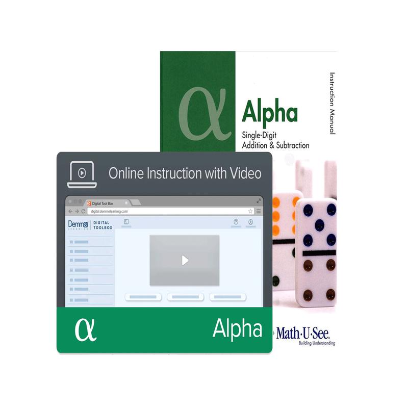 Math-U-See Alpha Instruction Manual + Online Instruction with Video