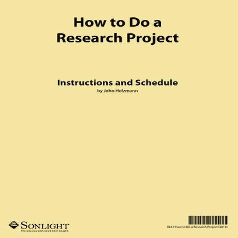 How to Do a Research Project