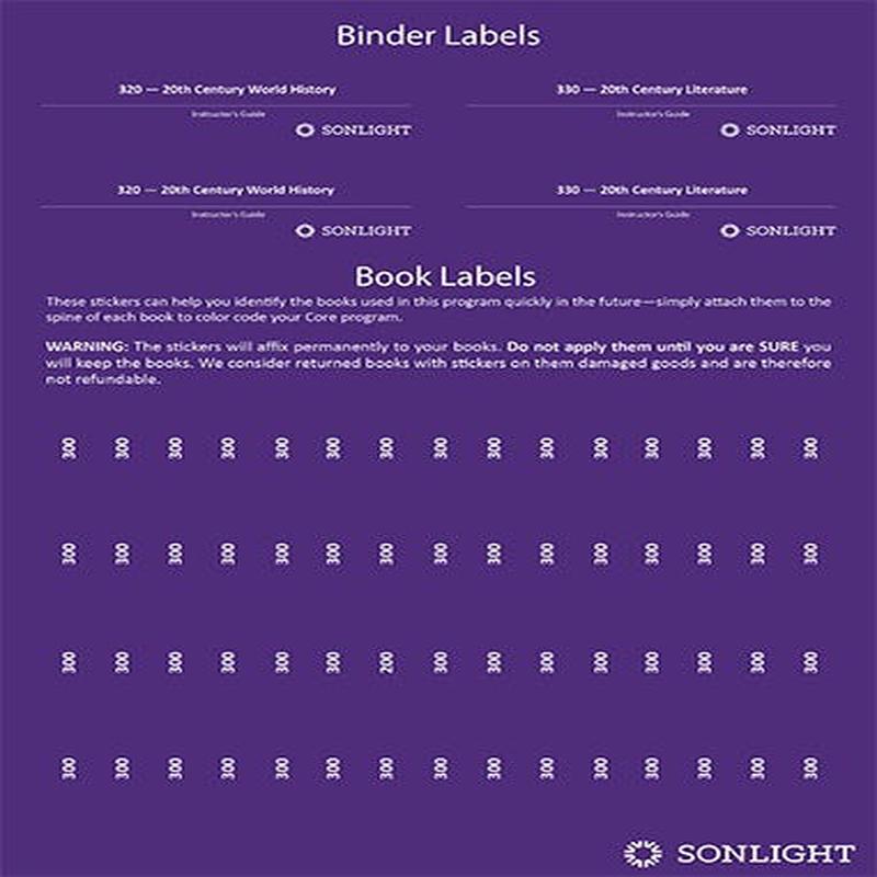 Sheet of Book Labels 300