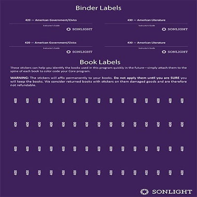 Sheet of Book Labels 400