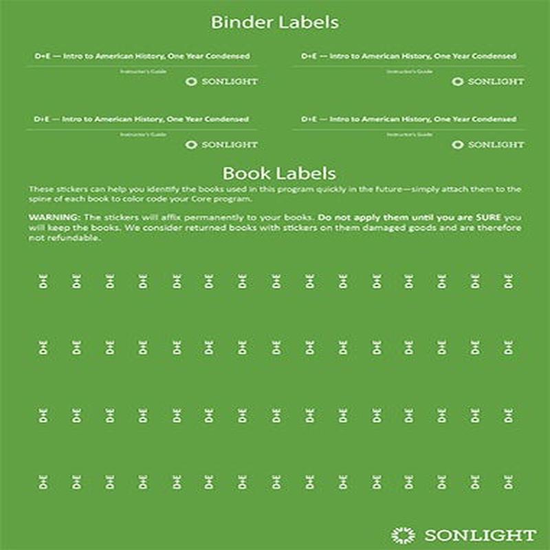 Sheet of Book Labels D+E