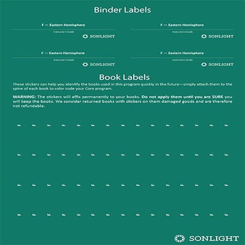 Sheet of Book Labels F