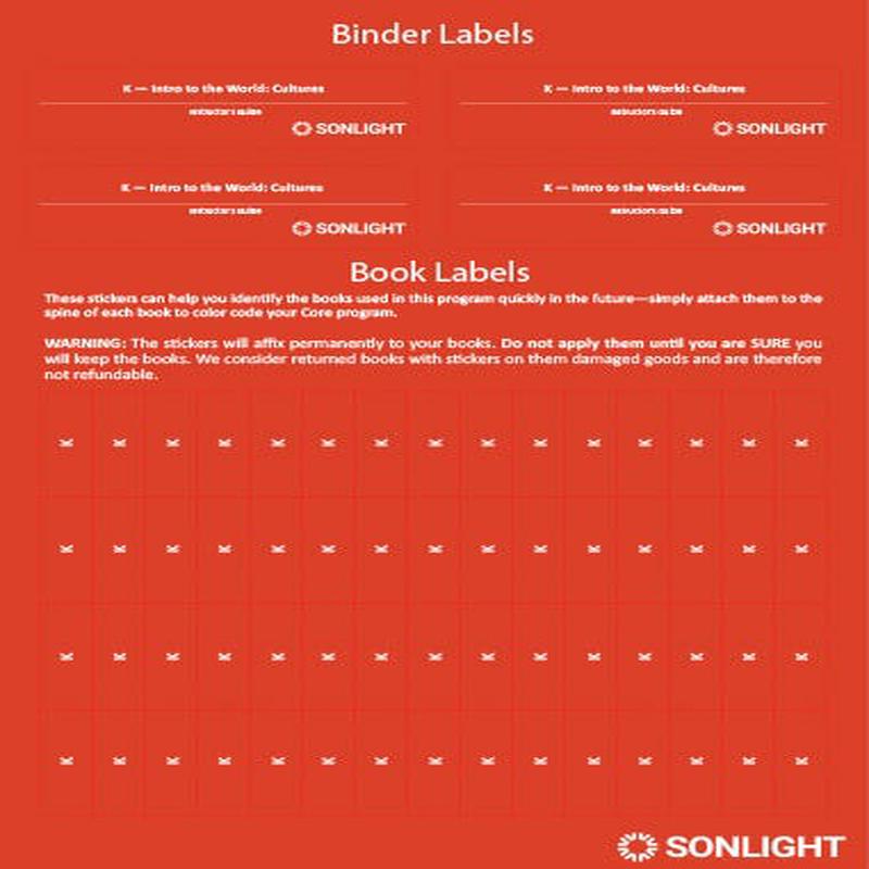 Sheet of Book Labels K