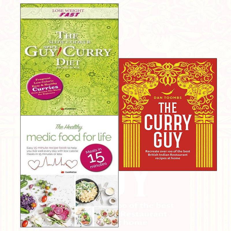 Curry guy[hardcover], slow cooker spice-guy curry diet, healthy medic food 3 books collection set