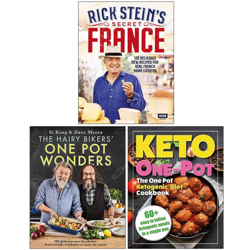 Rick Steins Secret France [Hardcover], The Hairy Bikers One Pot Wonders [Hardcover], The One Pot Ketogenic Diet Cookbook 3 Books Collection Set