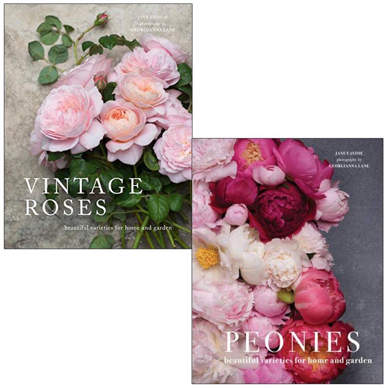 Vintage Roses & Peonies By Jane Eastoe 2 Books Collection Set