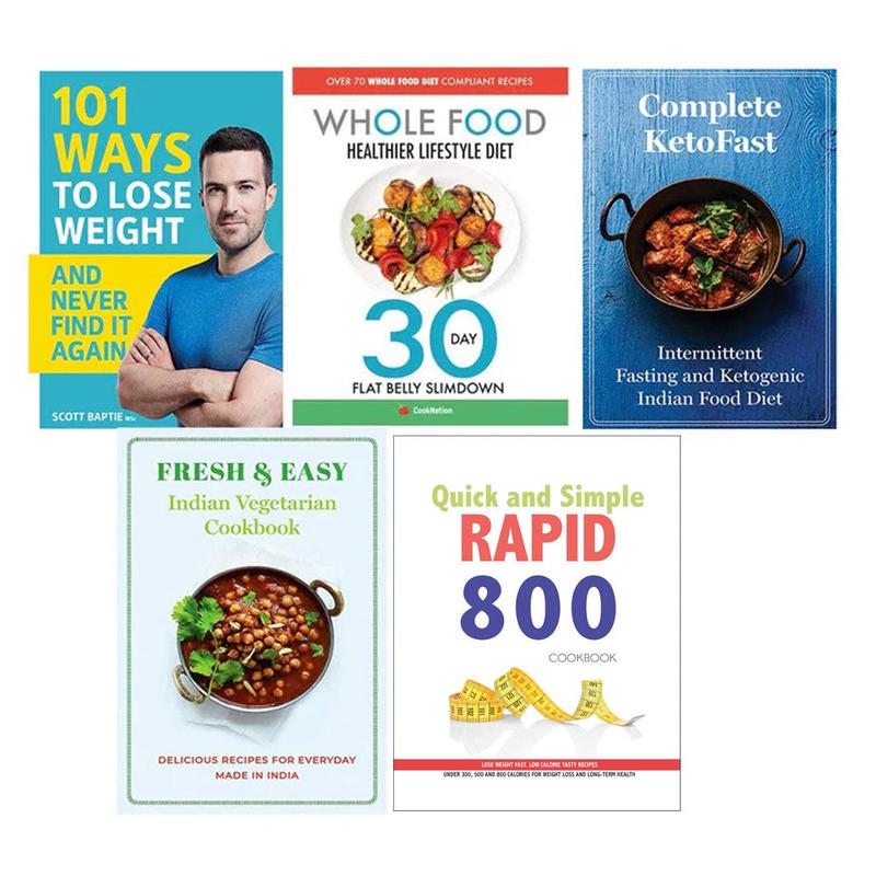 101 ways, whole, indian ,complete ketofast , Quick and Simple RAPID 800 5 books collection set