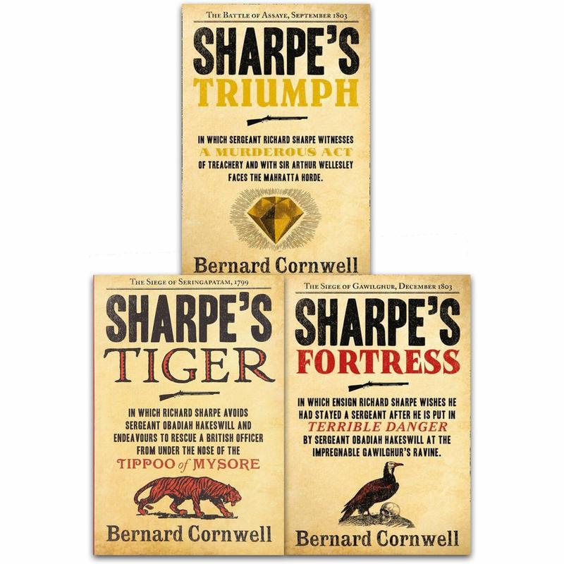 Bernard Cornwell The Sharpe Series 3 Books Collection Set (Sharpe Tiger, Sharpe Triumph, Sharpe Fortress)