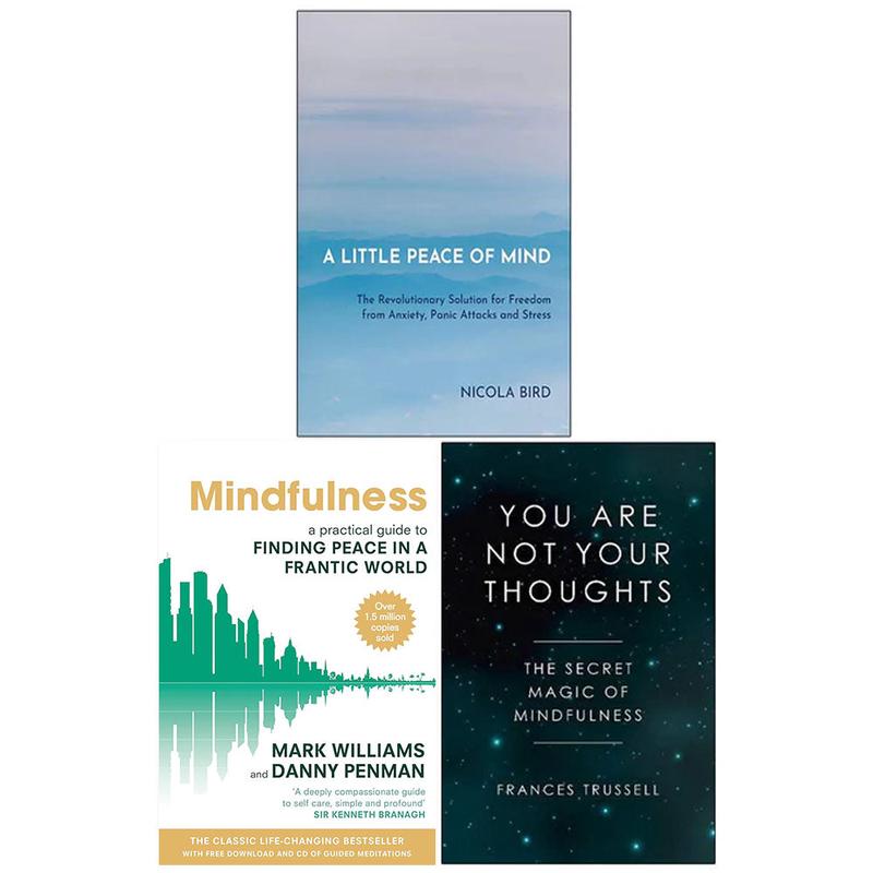 A Little Peace of Mind, Mindfulness, You Are Not Your Thoughts 3 Books Collection Set