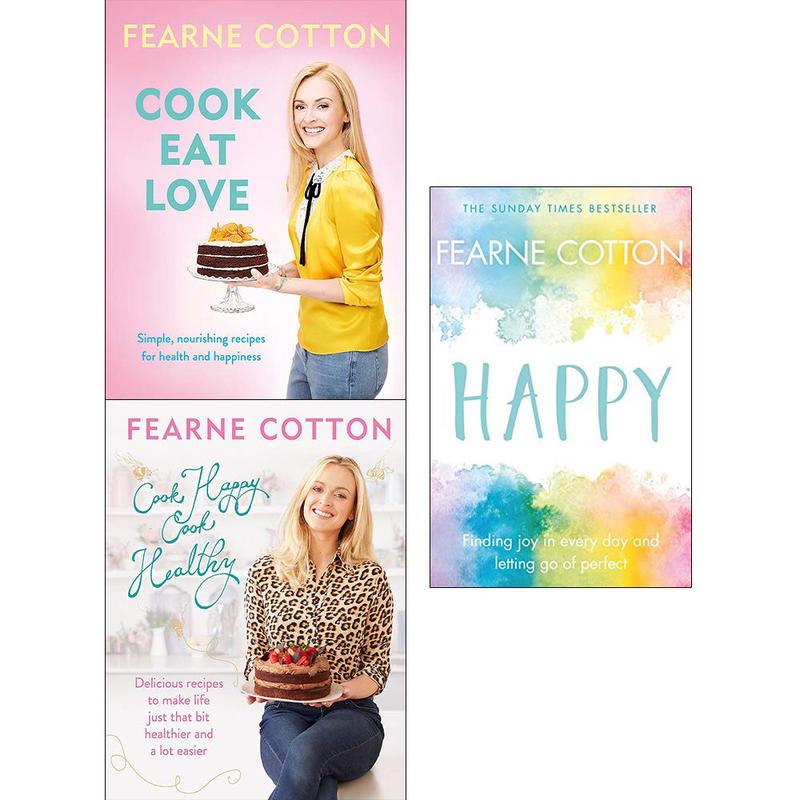 Cook eat love [hardcover], cook happy healthy [hardcover], happy fearne cotton collection 3 books set