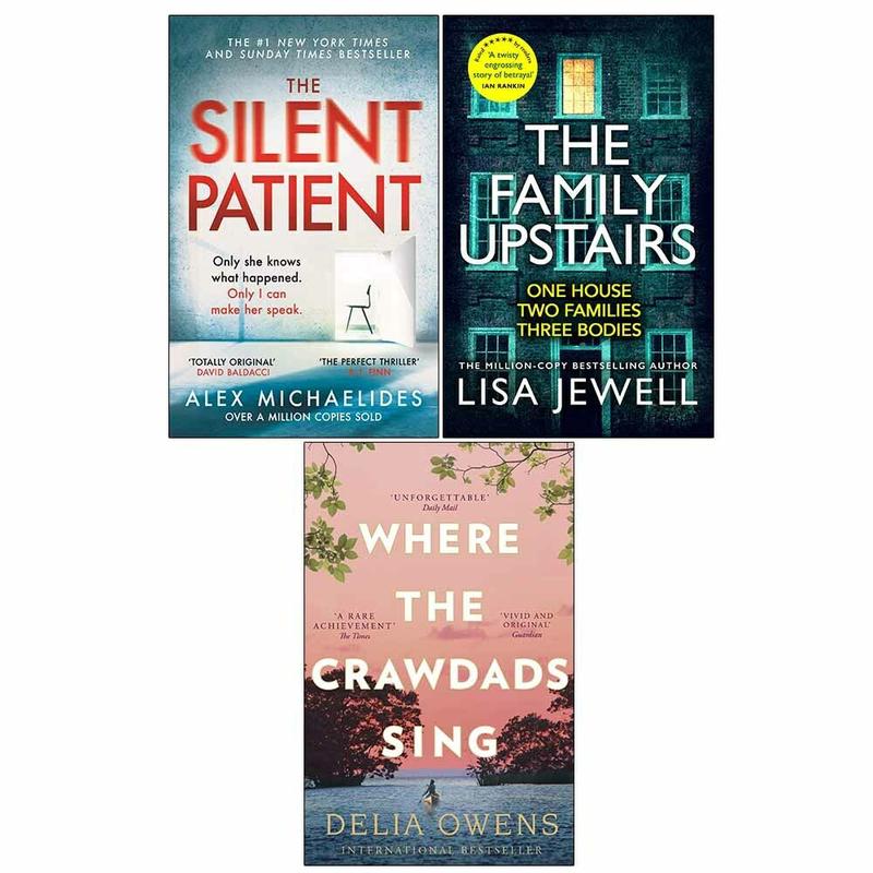 The Silent Patient, The Family Upstairs, Where the Crawdads 3 Books Collection Set