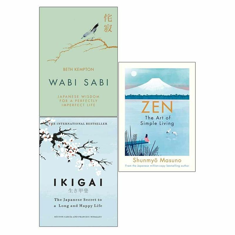 Zen, Ikigai, Wabi Sabi 3 Books Collection Set