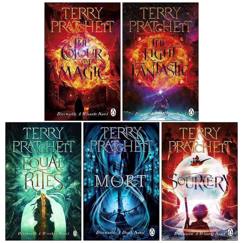 (New Cover) Terry pratchett Discworld novels Series 1 :5 books collection set