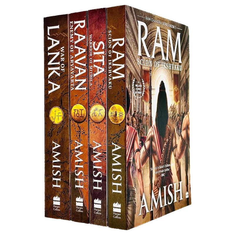 Amish Tripathi Ram Chandra Series Collection 4 Books Set (Suheldev, Sita, Raavan & War of Lanka)