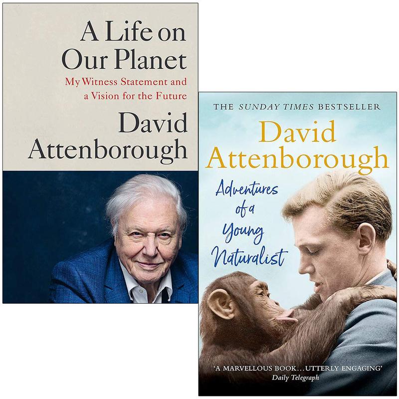 A Life on Our Planet & Adventures of a Young Naturalist By David Attenborough 2 Books Collection Set