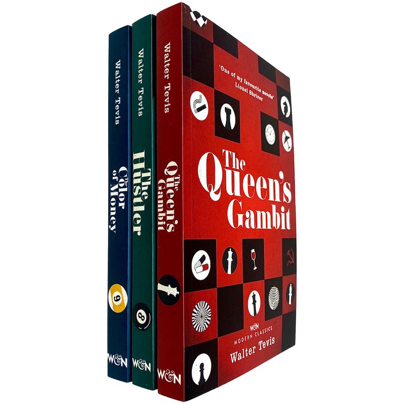 The Queen's Gambit Series 3 Books Collection Set by Walter Tevis (The Queen's Gambit, The Hustler & The Color of Money)