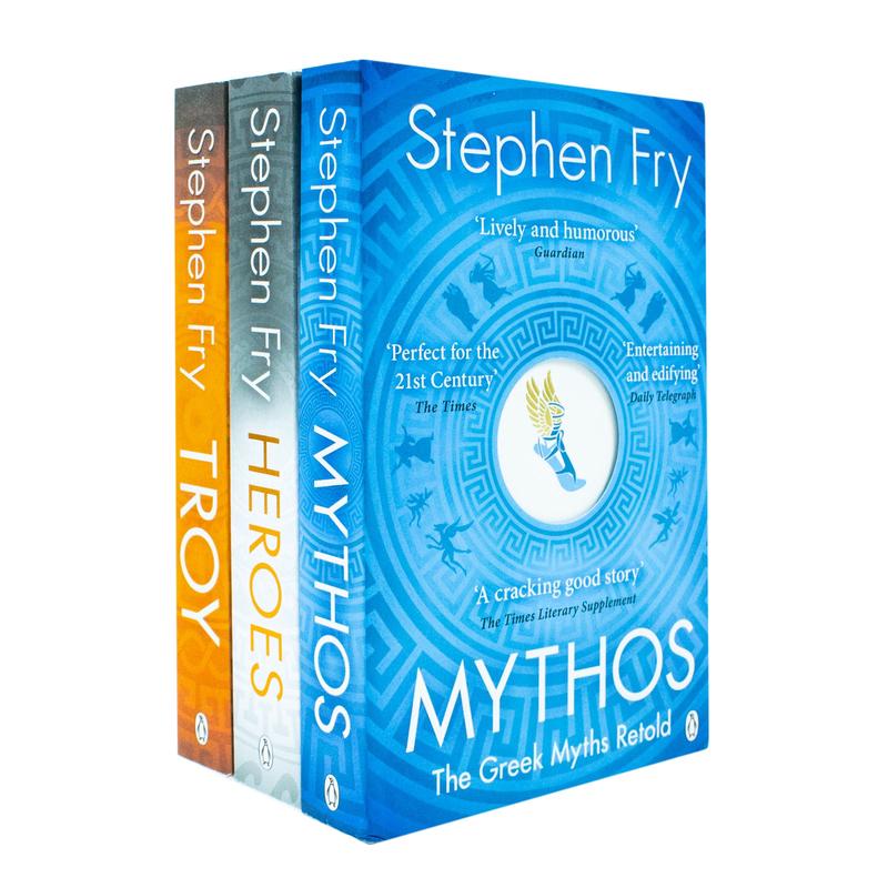Stephen Fry Greek Myths Series Collection 3 Books Set (Troy, Heroes, Mythos) by Stephen Fry
