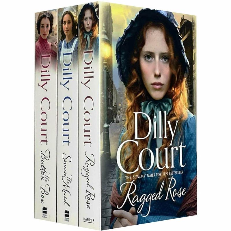 Dilly Court 3 Books Collection Set Ragged Rose, Swan Maid, Button Box