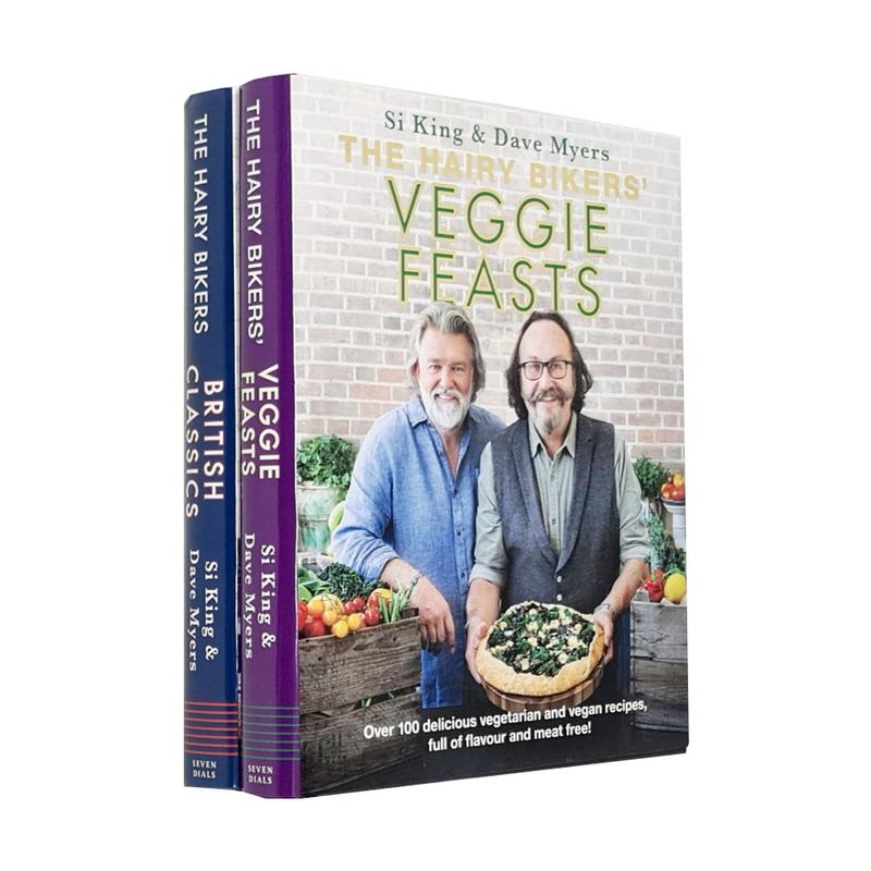 The Hairy Bikers Collection 2 Books Set(Veggie Feasts, British Classics) NEW