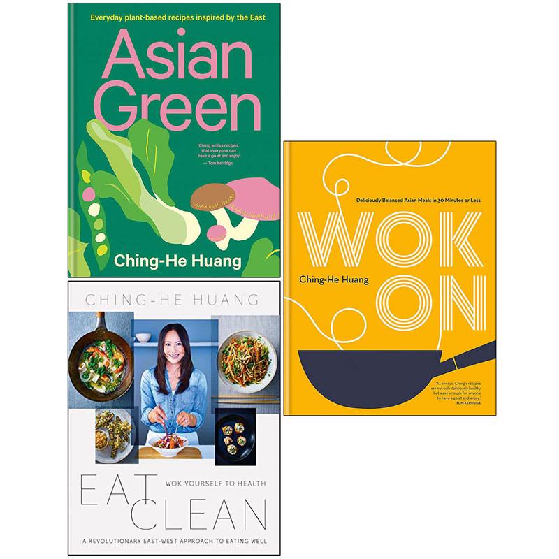 Ching-He Huang 3 Books Collection Set Asian Green, Eat Clean, Wok On