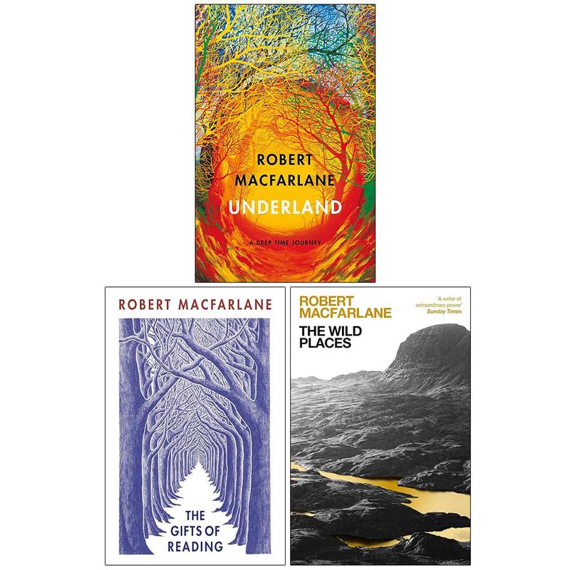 Robert Macfarlane 3 Books Collection Set (Underland,The Gifts of Reading, The Wild Places)