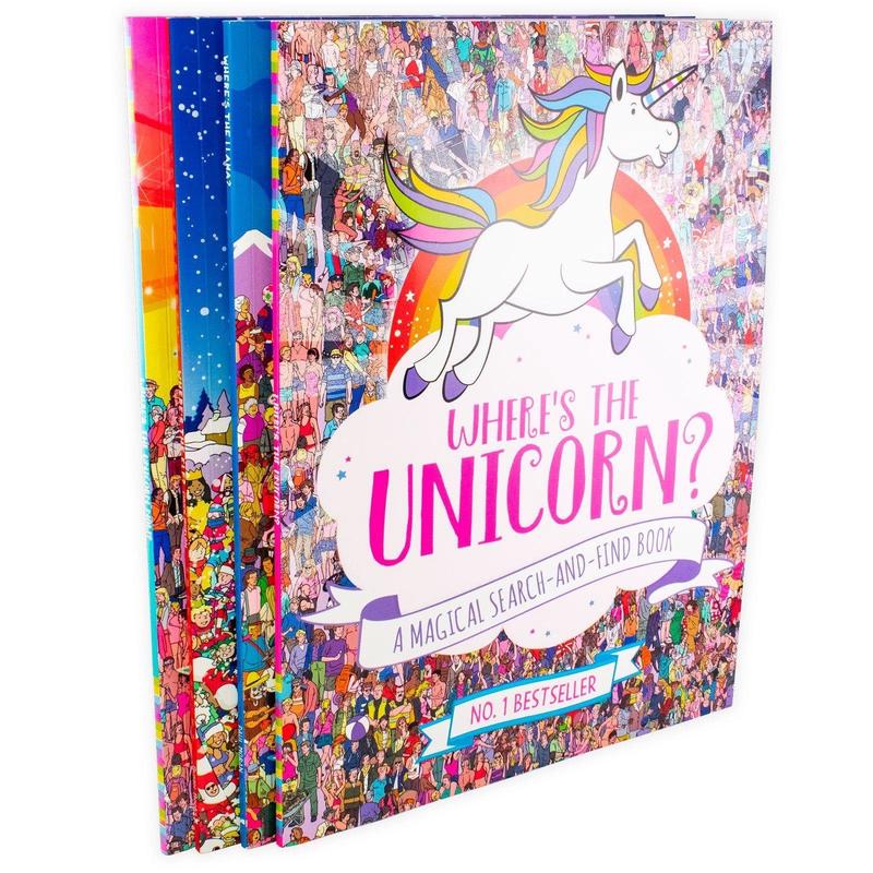 Where's the Elf, Lllama, Unicorn & Unicorn Now Search and Find 4 Book Collection - Ages 7-9 - Paperback