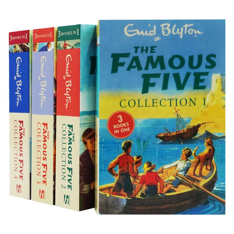 The Famous Five 4 Book 12 Story Collection By Enid Blyton - Ages 7-11 - Paperback