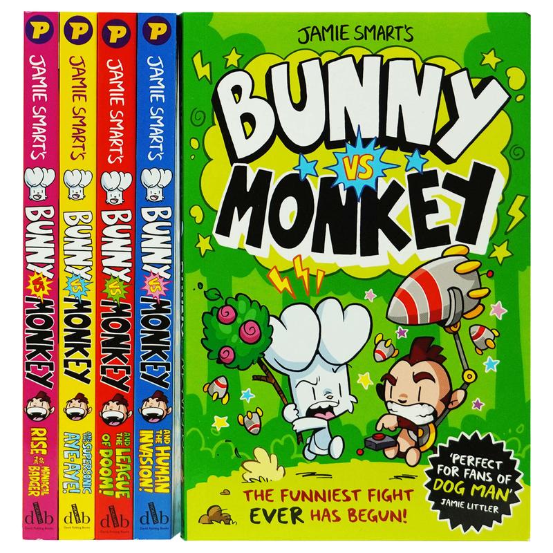 Bunny vs Monkey Collection By Jamie Smart 5 Books Set - Ages 7-9 - Paperback