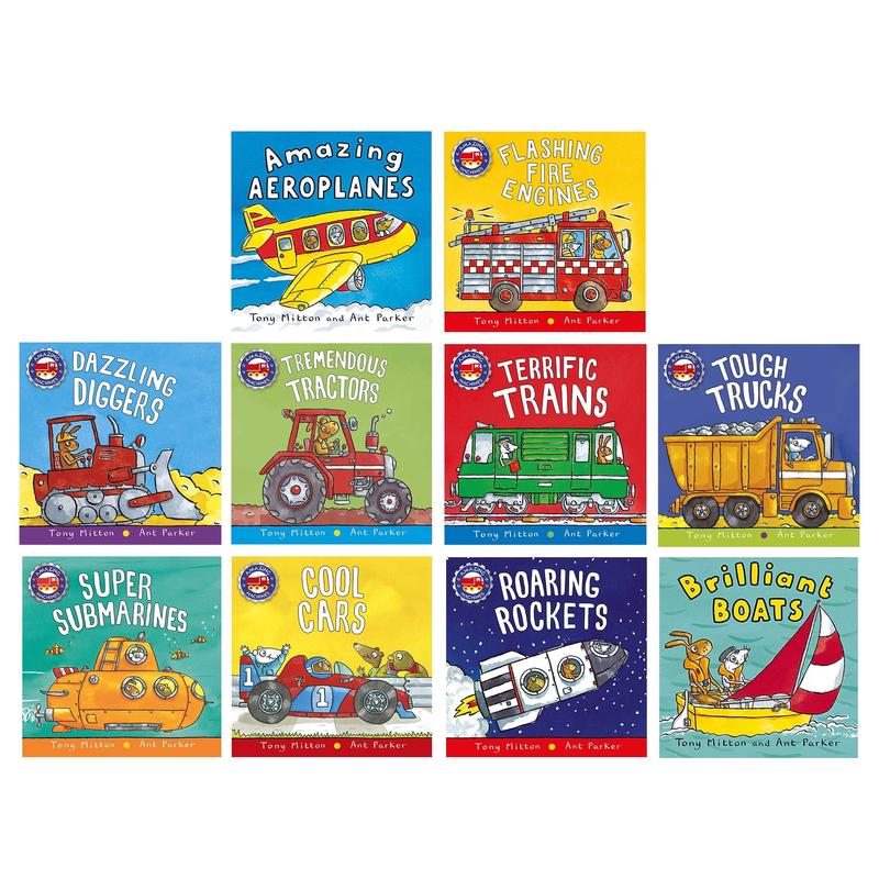 Amazing Machines 10 Books Box Set Collection by Tony Mitton and Ant Parker - Ages 2-6 - Paperback