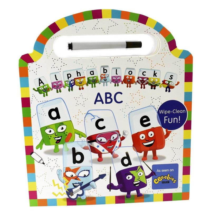 Alphablocks official Wipe Clean ABC - Pen Included Board book - Age 0-5