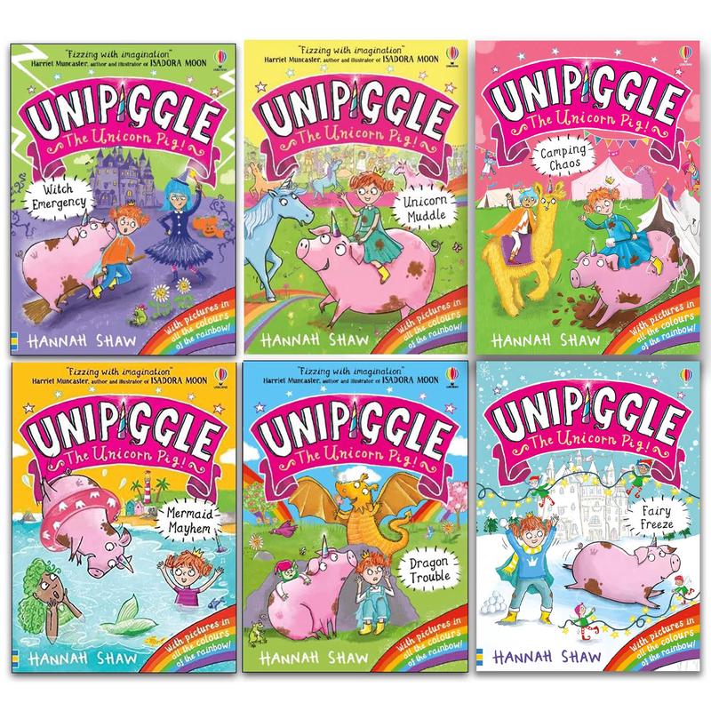 Unipiggle the Unicorn Pig Series by Hannah Shaw 6 Books Collection Set - Ages 6-9 - Paperback