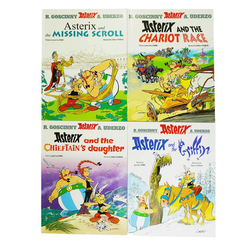 Asterix Series (Book 36-39) by Goscinny & Uderzo: 4 Books Collection Set - Ages 6-11 - Paperback