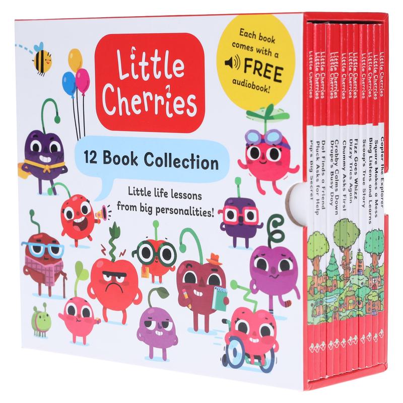 The Little Cherries Little Life Lessons from Big Personalities 12 Books Collection Box Set: With Free 12 Audio Books - Ages 3-5 - Paperback