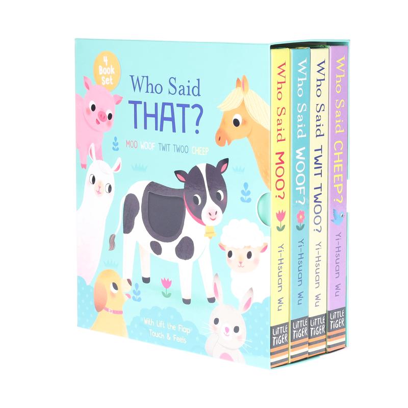 Who Said That? Lift the Flap Touch and Feel 4 Books Collection Set By Yi Hsuan Mu - Ages 1-5 - Board Book
