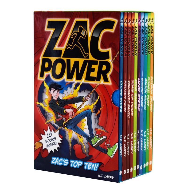 ZAC Power Zacs Top 10 Books Box by H.I.Larry  Ages 7-9  Paperback