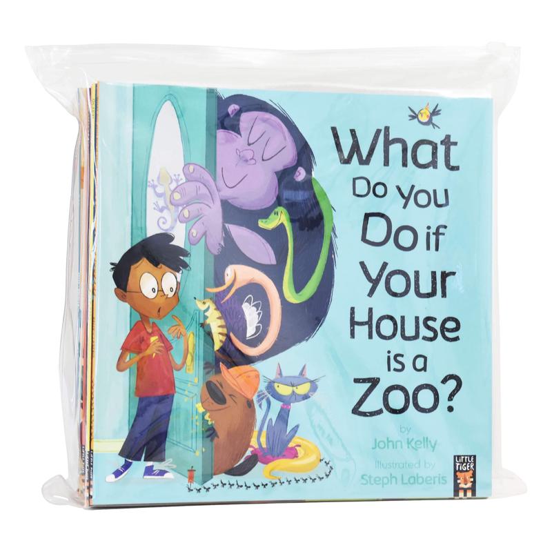 Zoo Series 10 Picture Flat Books Collection Set Ziplock Bag By Little Tiger  Ages 3+  Paperback