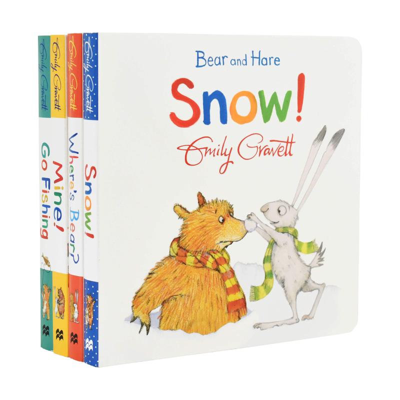 Bear and Hare 4 Books by Emily Gravett  Ages 0-5  Board Book