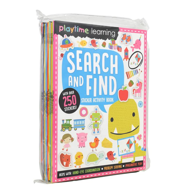 Playtime Learning Numbers Words Colours Sticker Activity 10 Books Set by Make Believe Ideas  Ages 4+ - Paperback