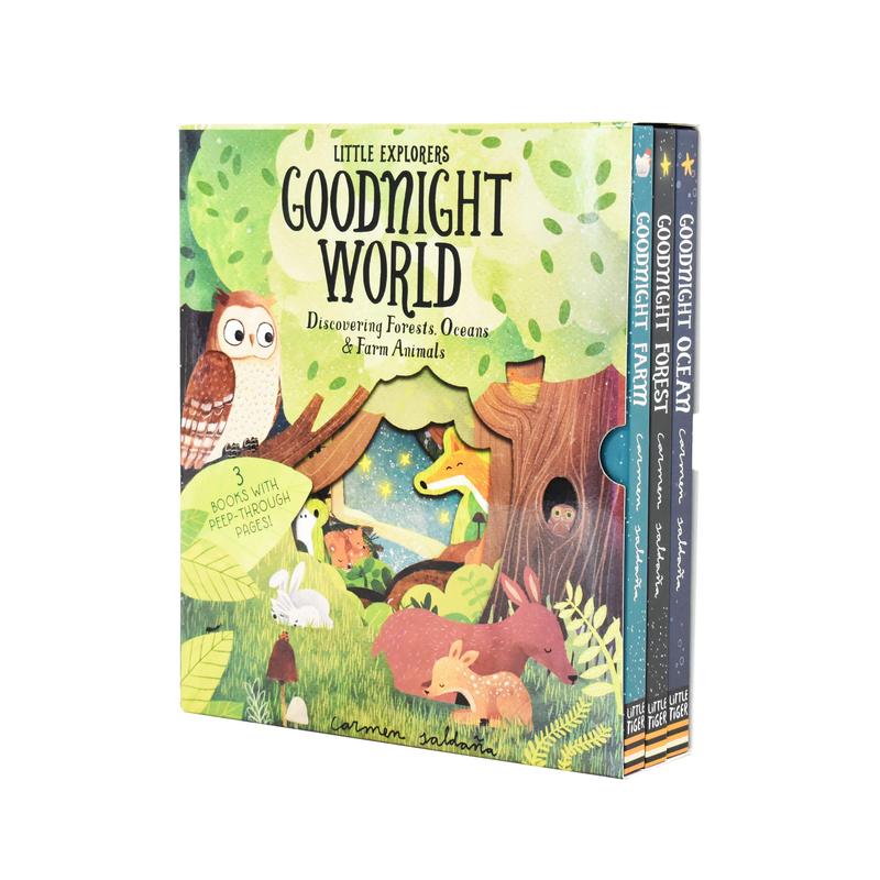 Little Explorers Goodnight World 3 Books Box Carmen Saldana - Ages 0-5 - Board Books