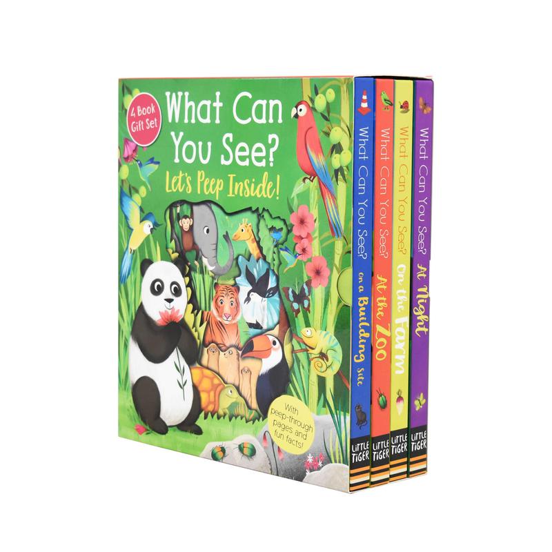What Can You See Lets Peep Inside 4 Books Set by Little Tiger - Ages 3-6 - Board Book