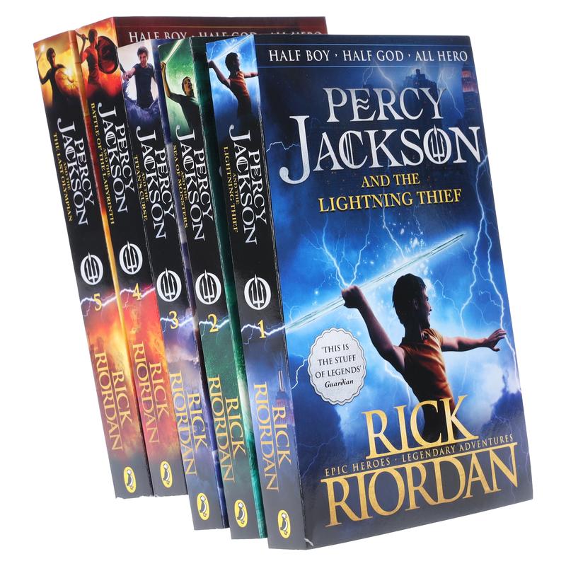Percy Jackson Series By Rick Riordan: 5 Books Collection Set - Ages 7+ - Paperback