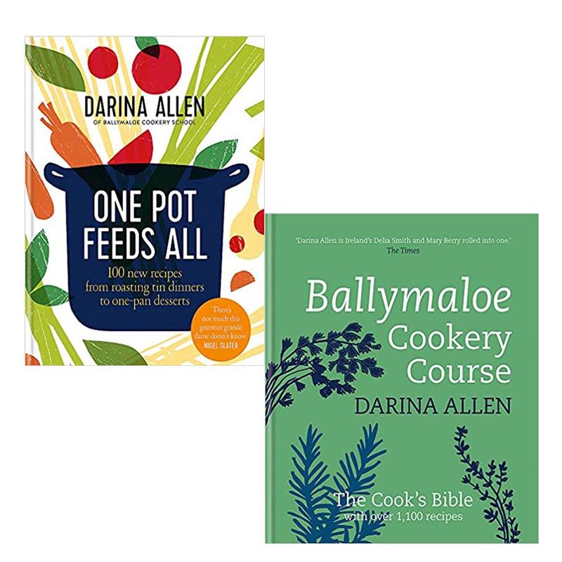 Darina Allen 2 Books Collection Set (One Pot Feeds All & Ballymaloe Cookery Course)