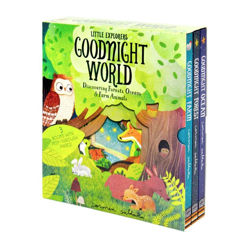 Peep Inside Goodnight World Little Explorers Series 3 Books Collection Box Set By Little Tiger