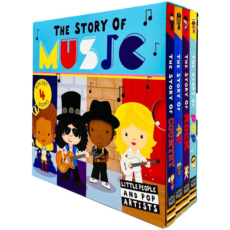 The Story of Music Little People and Pop Artists Series 4 Books Collection Box Set by Little Tiger