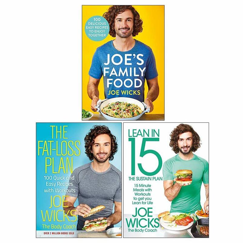 Joe Wicks Collection 3 Books Set (Joe's Family Food [Hardcover], The Fat-Loss Plan, Lean in 15 The Sustain Plan)