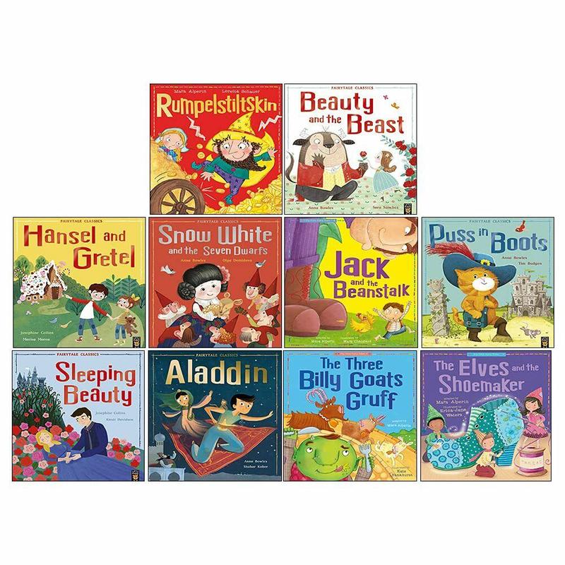 Fairytale Classics  10 Picture Flat Children Books Collection Set (Sleeping Beauty)