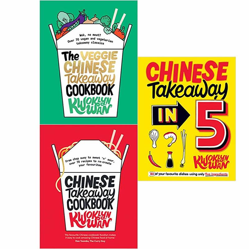 The Veggie Chinese Takeaway Cookbook By Kwoklyn Wan 3 Books Set ( Wok, No Meat?, From Chop Suey to Sweet 'n' Sour, 80 of Your Favourite Dishes)